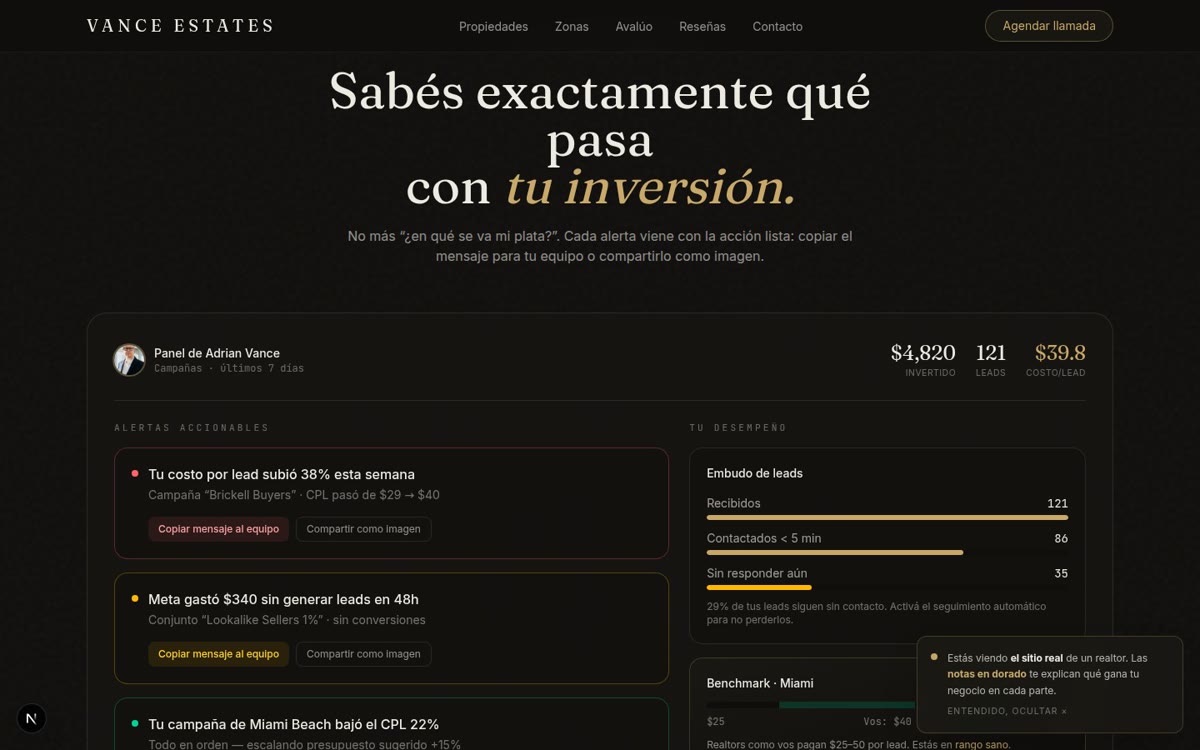Panel de campañas